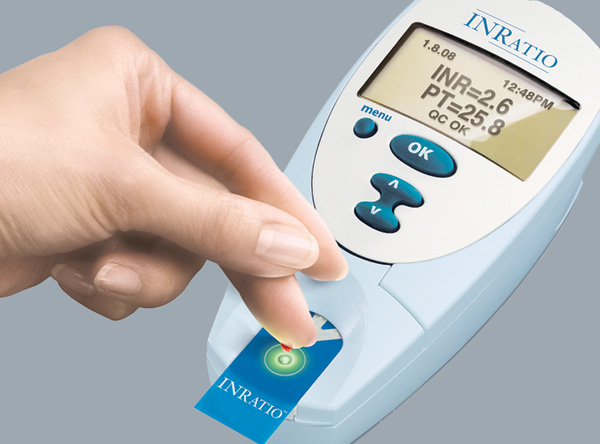 The Alere INRatio measures INR levels for those taking warfarin.